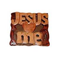 Trämagnet - Jesus loves me