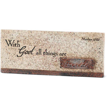 Bordstavla - With God all things