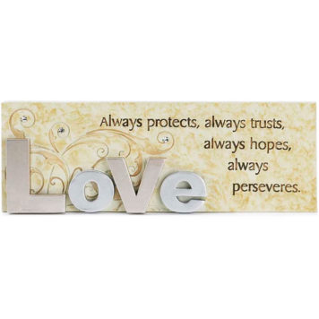 Bordstavla - Love always protects