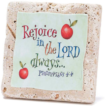 Bordstavla - Rejoice in the Lord