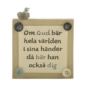 Väggtavla - Om Gud bär