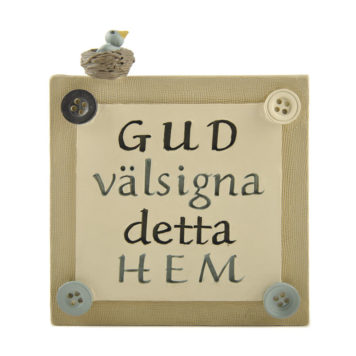 Väggtavla - Gud välsigna detta hem