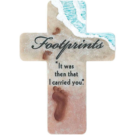 Väggkors - Footprints